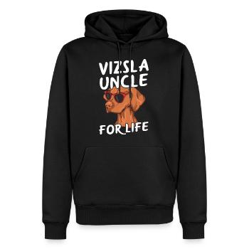 Magyar Vizsla Design für deinen Vizsla Onkel - Männer Premium Bio Hoodie - Schwarz - Vorne - Nico (187cm)