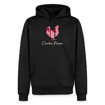 Chicken Mama Henne Bauern Rosen Bäuerin Huhn - Männer Premium Bio Hoodie - Schwarz - Vorne - Nico (187cm)