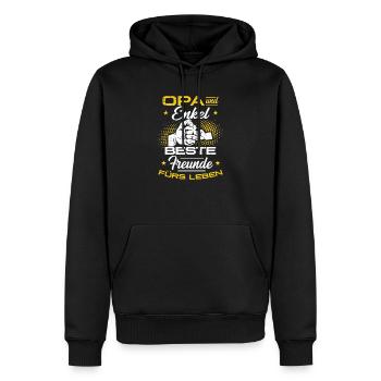 Opa Und Enkel Beste Freunde Fürs Leben - Männer Premium Bio Hoodie - Schwarz - Vorne - Nico (187cm)