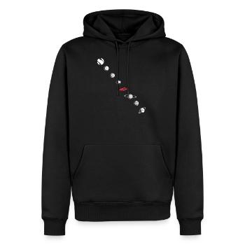 Tesla in Space Solar System SpaceX - Männer Premium Bio Hoodie - Schwarz - Vorne - Nico (187cm)