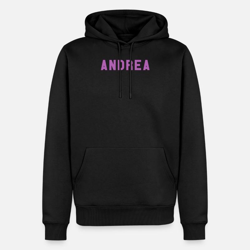 Nom Andrea - Sweat à capuche Premium bio Homme - noir
