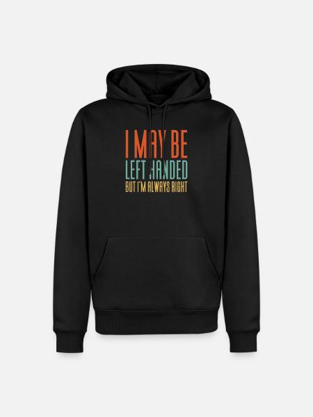 Left-handed left hand - Men’s Premium Organic Hoodie - black