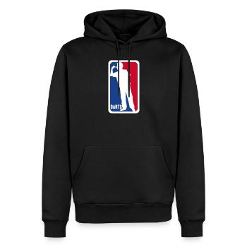 Darts Dart Dartspieler Bullseye Dartscheibe - Männer Premium Bio Hoodie - Schwarz - Vorne - Nico (187cm)