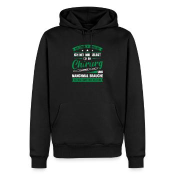 Natürlich Spreche Ich Mit Mir Selbst ich Bin Chiru - Männer Premium Bio Hoodie - Schwarz - Vorne - Nico (187cm)