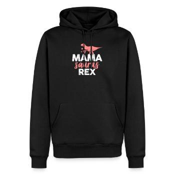 Mama Dino parents animaux T-Rex cadeau enfants rouges - Sweat à capuche Premium bio Homme - noir - Devant - Nico (187cm)