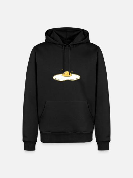 Süßes Spiegelei - Männer Premium Bio Hoodie - Schwarz