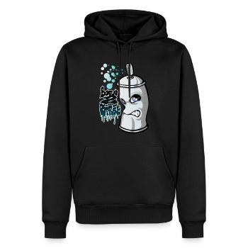 Spray and graffiti - Männer Premium Bio Hoodie - Schwarz - Vorne - Nico (187cm)