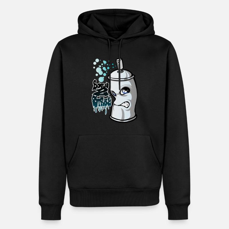 Spray and graffiti - Männer Premium Bio Hoodie - Schwarz