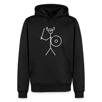 Viking - Männer Premium Bio Hoodie - Schwarz - Vorne - Nico (187cm)