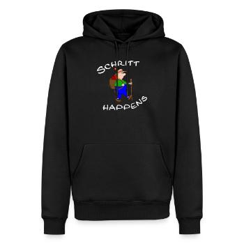 Wanderlust - Männer Premium Bio Hoodie - Schwarz - Vorne - Nico (187cm)
