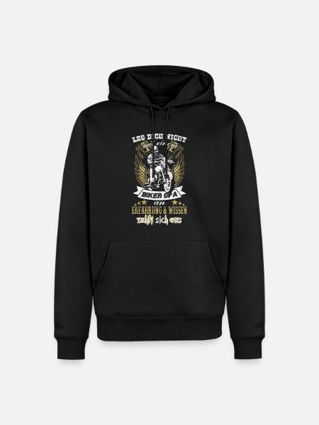 Biker Opa - Männer Premium Bio Hoodie - Schwarz