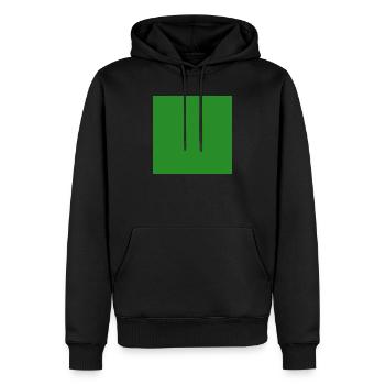 grüner Hintergrund Textur Vorlage personalisieren - Männer Premium Bio Hoodie - Schwarz - Vorne - Nico (187cm)