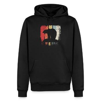 Silhouette arc-en-ciel de l’ours - Sweat à capuche Premium bio Homme - noir - Devant - Nico (187cm)
