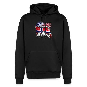 Norvège - Sweat à capuche Premium bio Homme - noir - Devant - Nico (187cm)