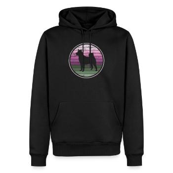 Chien Akita Shiba Inu - Sweat à capuche Premium bio Homme - noir - Devant - Nico (187cm)