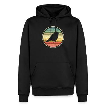 oiseaux oiseaux - Sweat à capuche Premium bio Homme - noir - Devant - Nico (187cm)