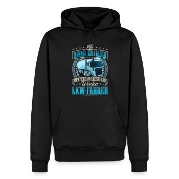 LKW Fahrer - Männer Premium Bio Hoodie - Schwarz - Vorne - Nico (187cm)