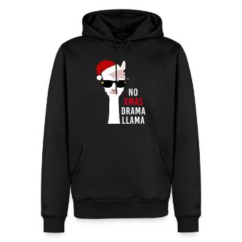Cadeau de Noël Lama sans drame de Noël - Sweat à capuche Premium bio Homme - noir - Devant - Nico (187cm)