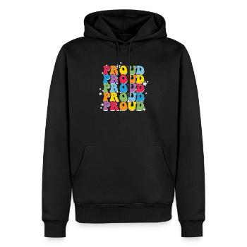LGBT, Regenbogen, Pride-Monat - Männer Premium Bio Hoodie - Schwarz - Vorne - Nico (187cm)