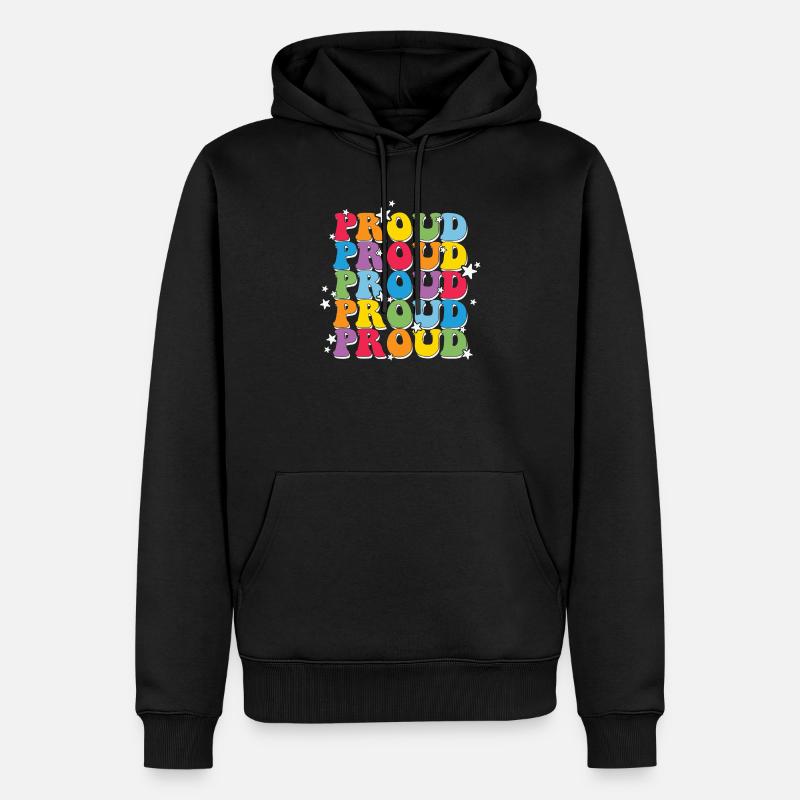 LGBT, Regenbogen, Pride-Monat - Männer Premium Bio Hoodie - Schwarz