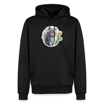Britisch Kurzhaar - Männer Premium Bio Hoodie - Schwarz - Vorne - Nico (187cm)