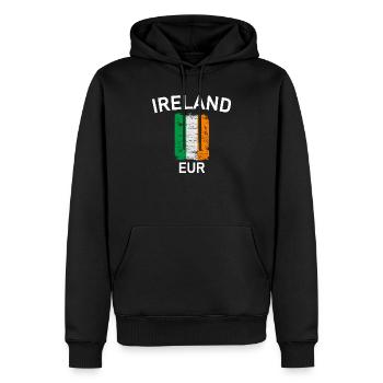 Drapeau de l’Irlande - Sweat à capuche Premium bio Homme - noir - Devant - Nico (187cm)