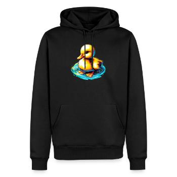 Entenküken Ente Ente - Männer Premium Bio Hoodie - Schwarz - Vorne - Nico (187cm)