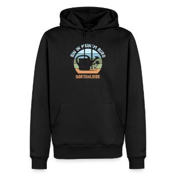 Gartenliebe mein Büro lustige Sprüche Gärtner - Männer Premium Bio Hoodie - Schwarz - Vorne - Nico (187cm)