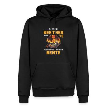 Lustig Rentner 73 Geburtstag Rente Senioren Spruch - Männer Premium Bio Hoodie - Schwarz - Vorne - Nico (187cm)