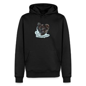 Les rapaces en peluche - Sweat à capuche Premium bio Homme - noir - Devant - Nico (187cm)