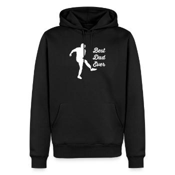 Football - Sweat à capuche Premium bio Homme - noir - Devant - Nico (187cm)