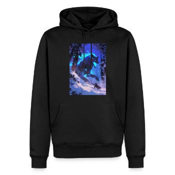 Wolf Anime Manga Fantasy - Men’s Premium Organic Hoodie - black - Front - Nico (187cm)