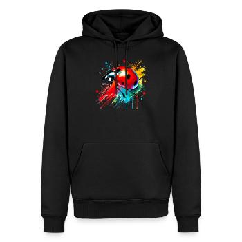 Marienkäfer - Männer Premium Bio Hoodie - Schwarz - Vorne - Nico (187cm)