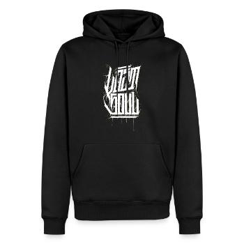 Lost Soul - Felpa con cappuccio ecologica premium da uomo - nero - Fronte - Nico (187cm)