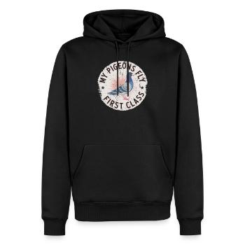 Pigeon Fancier Racing Pigeons Chemise Pigeons - Sweat à capuche Premium bio Homme - noir - Devant - Nico (187cm)