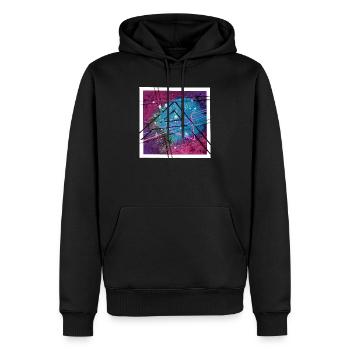 Abstrakte Kunst - Männer Premium Bio Hoodie - Schwarz - Vorne - Nico (187cm)