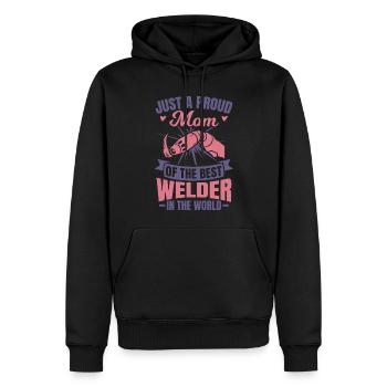 Schweißerin Mutter - Männer Premium Bio Hoodie - Schwarz - Vorne - Nico (187cm)