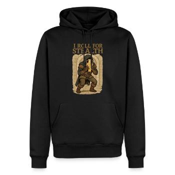I Roll For Stealth Thief with Vase - Men’s Premium Organic Hoodie - black - Front - Nico (187cm)