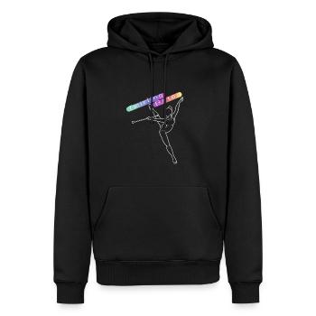 Illustration_sans_titre - Sweat à capuche Premium bio Homme - noir - Devant - Nico (187cm)