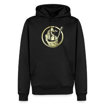 Baseball Silhouette - Men’s Premium Organic Hoodie - black - Front - Nico (187cm)