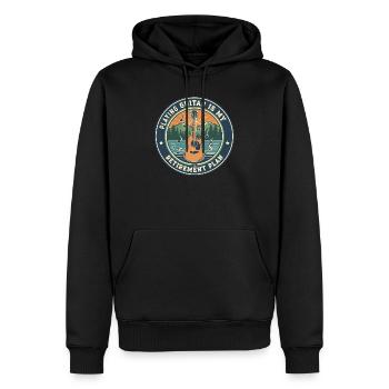 Plan de retraite de guitare Citation de guitariste - Sweat à capuche Premium bio Homme - noir - Devant - Nico (187cm)