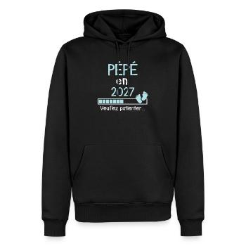 Opa im Jahr 2027 Geschenk Zukunft Opa - Männer Premium Bio Hoodie - Schwarz - Vorne - Nico (187cm)