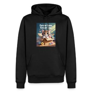 Forever Home, Forever Love - Men’s Premium Organic Hoodie - black - Front - Nico (187cm)
