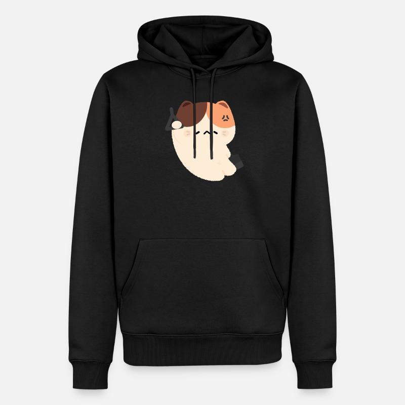 Müde Katzen pendeln - Männer Premium Bio Hoodie - Schwarz