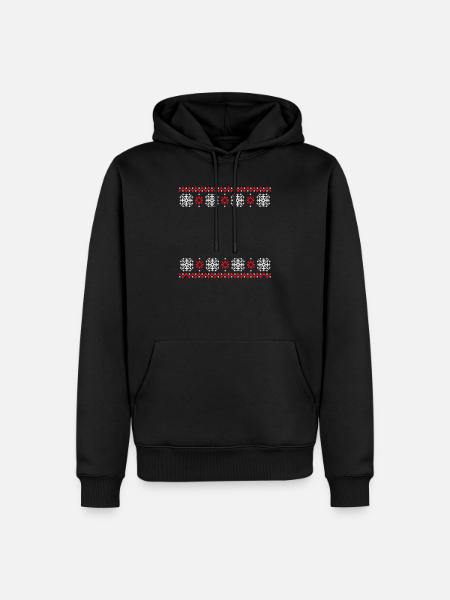Ugly Sweater Christmas Pattern Snowflakes Cool - Men’s Premium Organic Hoodie - black