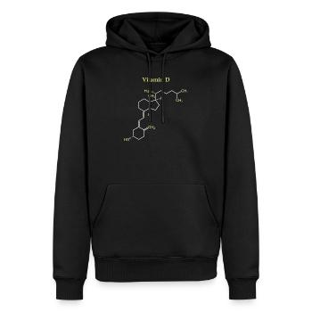 Vitamin D Structure - Men’s Premium Organic Hoodie - black - Front - Nico (187cm)