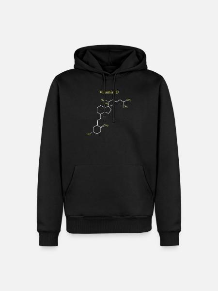 Structure Vitamine D - Sweat à capuche Premium bio Homme - noir