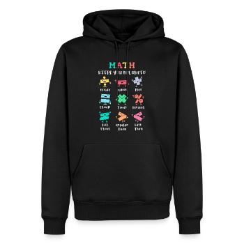 Mathe hält dich im Gleichgewicht - Männer Premium Bio Hoodie - Schwarz - Vorne - Nico (187cm)