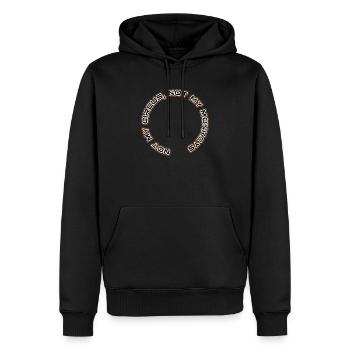 Nicht mein zirkus,nicht meine affen - Männer Premium Bio Hoodie - Schwarz - Vorne - Nico (187cm)