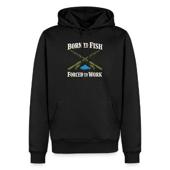 Mode de vie de pêche pêcheur pour les poissons à vie - Sweat à capuche Premium bio Homme - noir - Devant - Nico (187cm)